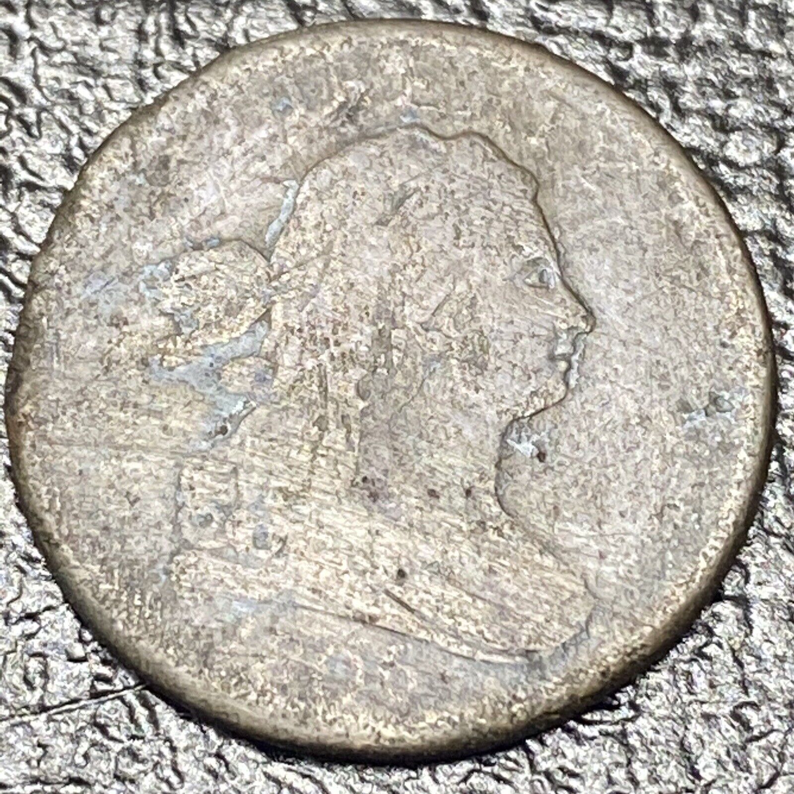 1806 Draped Bust Half Cent 1/2 Cent Better Grade F Details #34626
